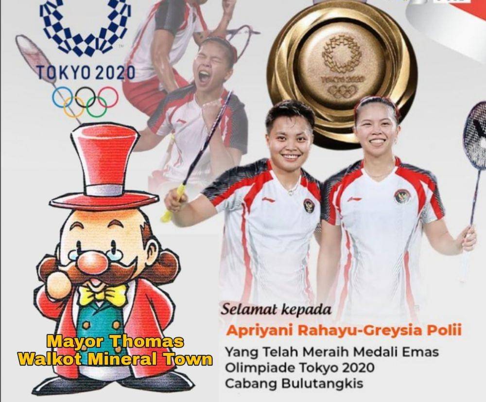 Poster ucapan selamat untuk Greysia dan Apriyani (witter.com/fajar17)