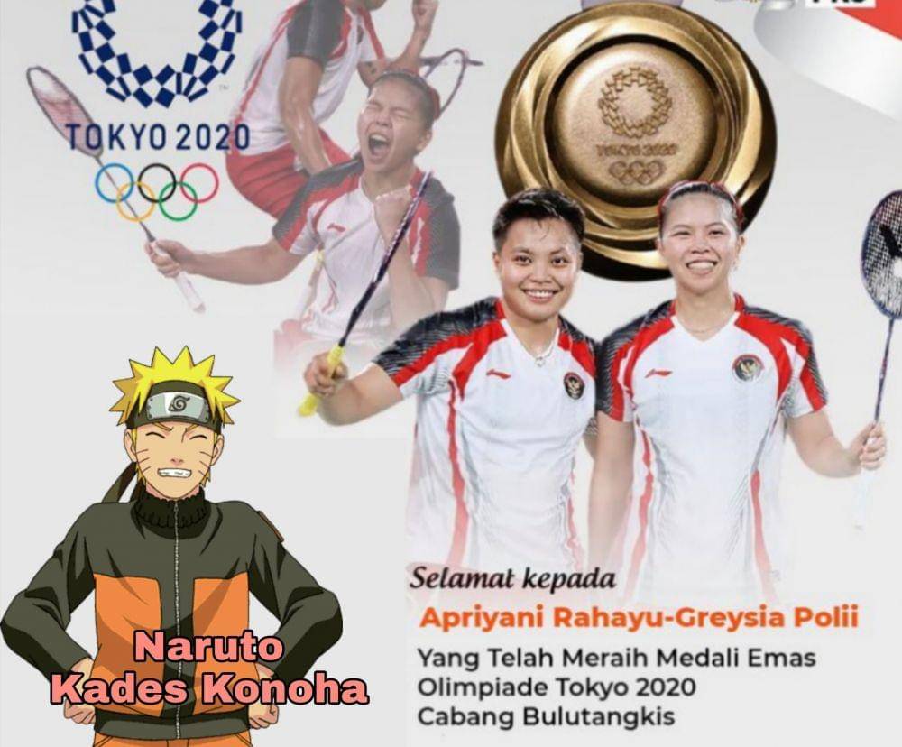 Poster ucapan selamat untuk Greysia dan Apriyani (witter.com/fajar17)