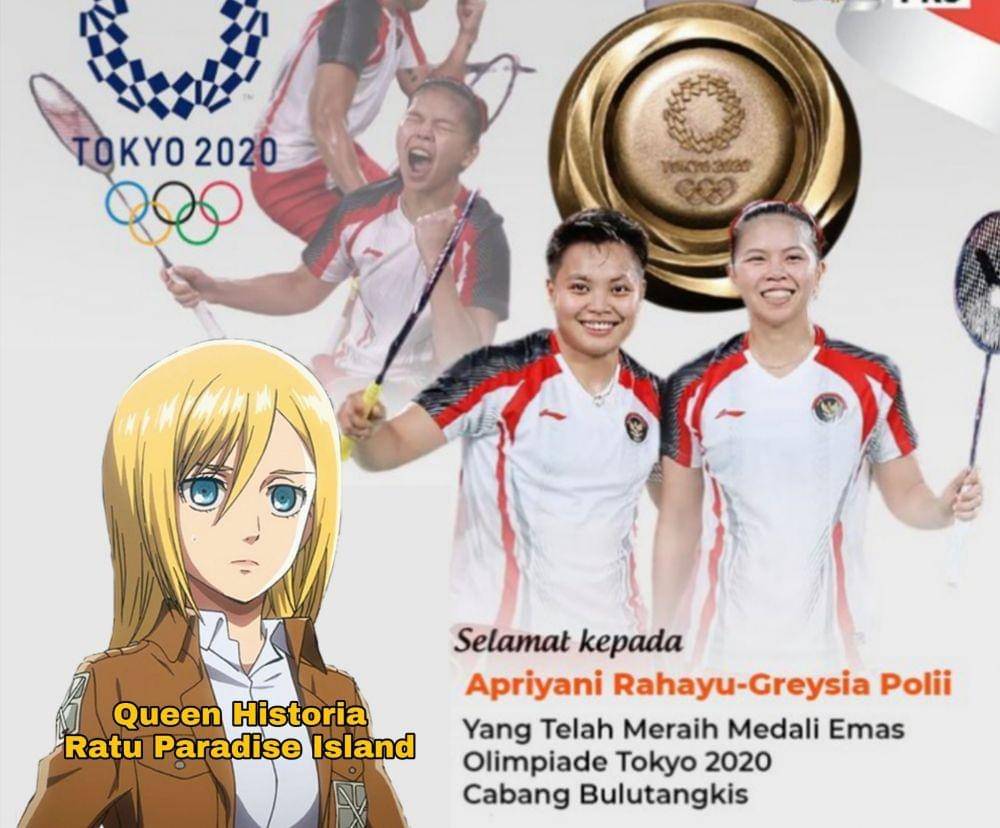 Poster ucapan selamat untuk Greysia dan Apriyani (witter.com/fajar17)