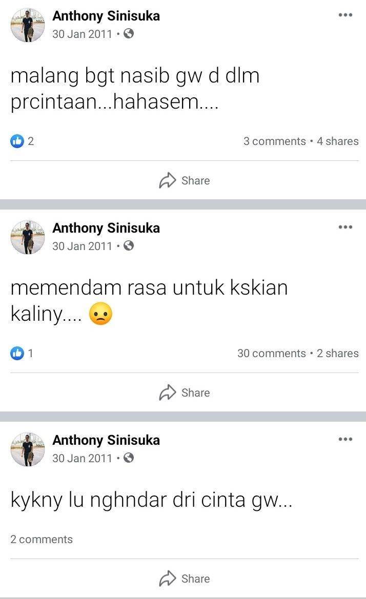 Status FB lawas Anthony Ginting (Facebook.com/anthony.sinisuka)