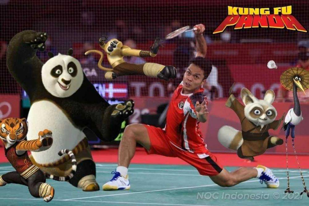potret kocak Antoni Ginting (instagram.com/bwf.official)