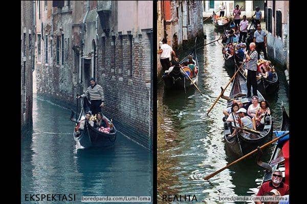 Gondola di Venezia, Italia (boredpanda.com/LumiToma)
