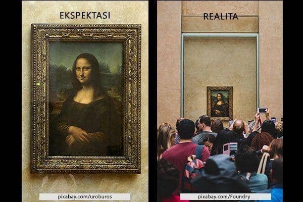 Lukisan Mona Lisa di Museum Louvre, Perancis (berbagai sumber)