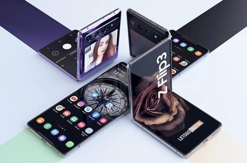 ilustrasi Samsung Galaxy Z Flip 3 (ideahuntr.com)