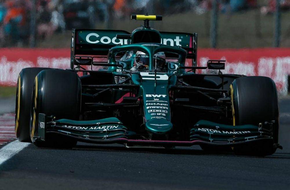 Sebastian Vettel saat balapan GP Hungaria (twitter.com/formularacers_)