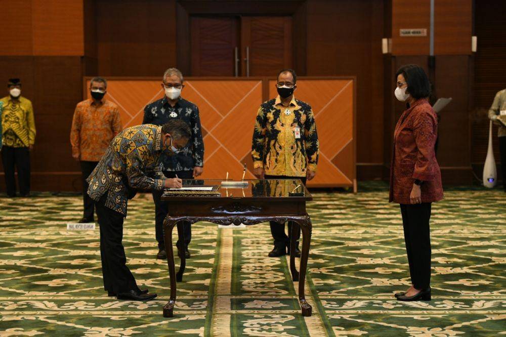 Pelantikan 137 pejabat Kementerian Keuangan. (dok. Humas Kemenkeu)
