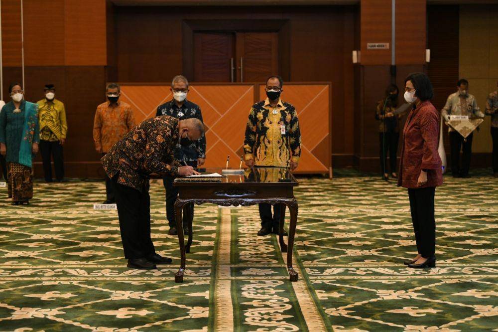 Pelantikan 137 pejabat Kementerian Keuangan. (dok. Humas Kemenkeu)