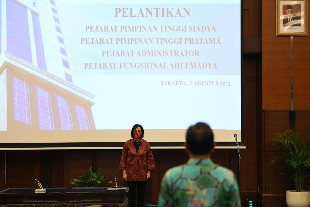 Pelantikan 137 pejabat Kementerian Keuangan. (dok. Humas Kemenkeu)