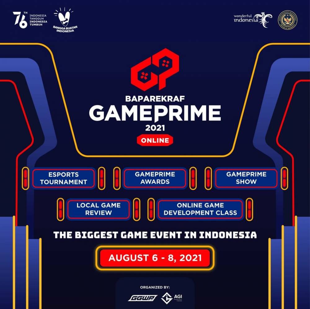 jadwal acara Baparekraf Game Prime 2021 Online (Instagram.com/gameprime)