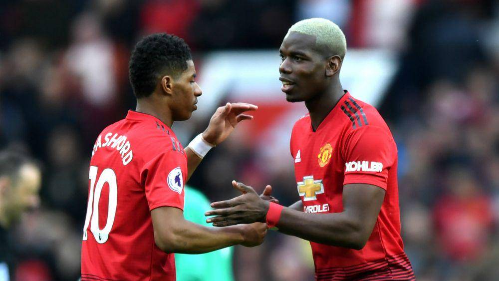 Marcus Rashford dan Paul Pogba (goal.com)