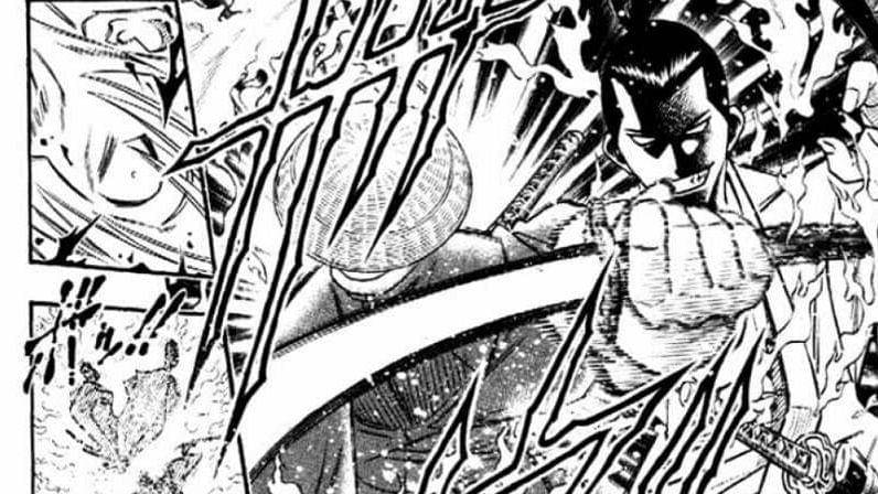 Shishio Makoto muda beraksi. Dok. Shueisha