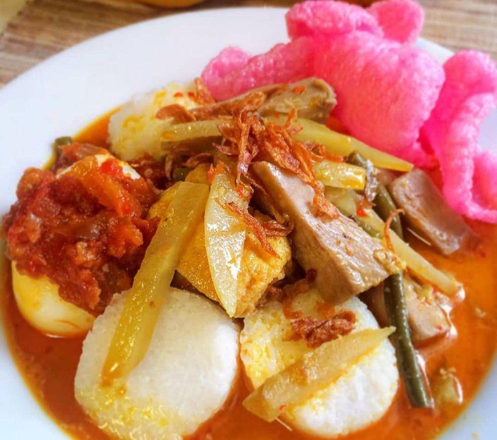 Ilustrasi lontong sayur padang (instagram.com/r.m.minangbaroqah)