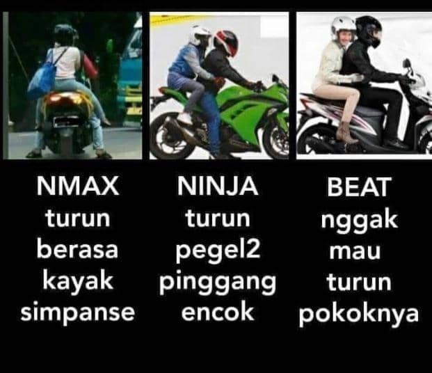 nasib apes naik motor gede (instagram.com/grab24jam)