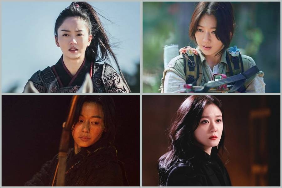 Kim So Hyun, Park Shin Hye, Jun Ji Hyun, dan Jang Nara (dok. KBS2/River Where the Moon Rises | dok. JTBC/Sisyphus: The Myth | dok. Netflix/Kingdom: Ashin of the North | dok. KBS2/Sell Your Haunted House)