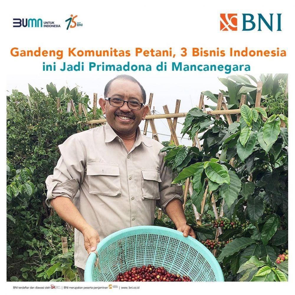 Wildan Mustofa yang berhasil menjual kopi khas tanah Pasundan. (Dok. BNI)