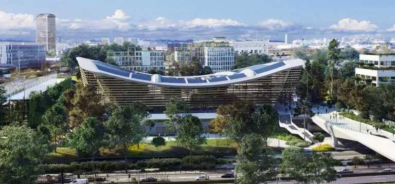 potret luar Aquatic Center di Paris (paris2024.org)