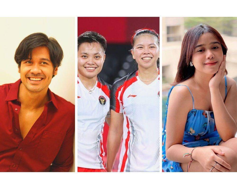 Chicco Jerikho (@yestianovira via instagram.com/chicoo.jerikho), Greysia/Apriyani (instagram.com/greyspolii), Brisia Jodie (instagram.com/brisiajodie96)