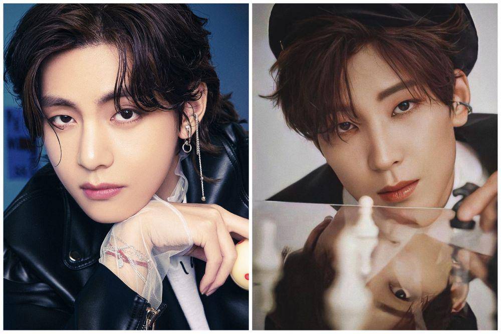 Potret V BTS dan Wonwoo SVT (Instagram.com/bts.official | Instagram.com/sparklywonwoo)