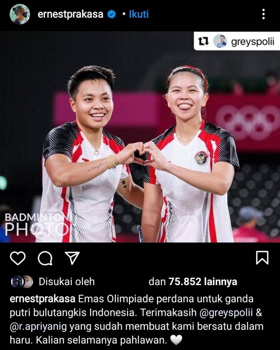 Ernest Prakasa (instagram.com/erestprakasa)