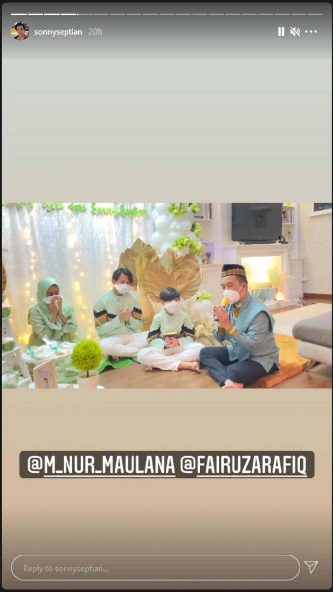 Tasyakuran 4 bulanan kehamilan Fairuz Arafiq (Instagram.com/sonnyseptian/)