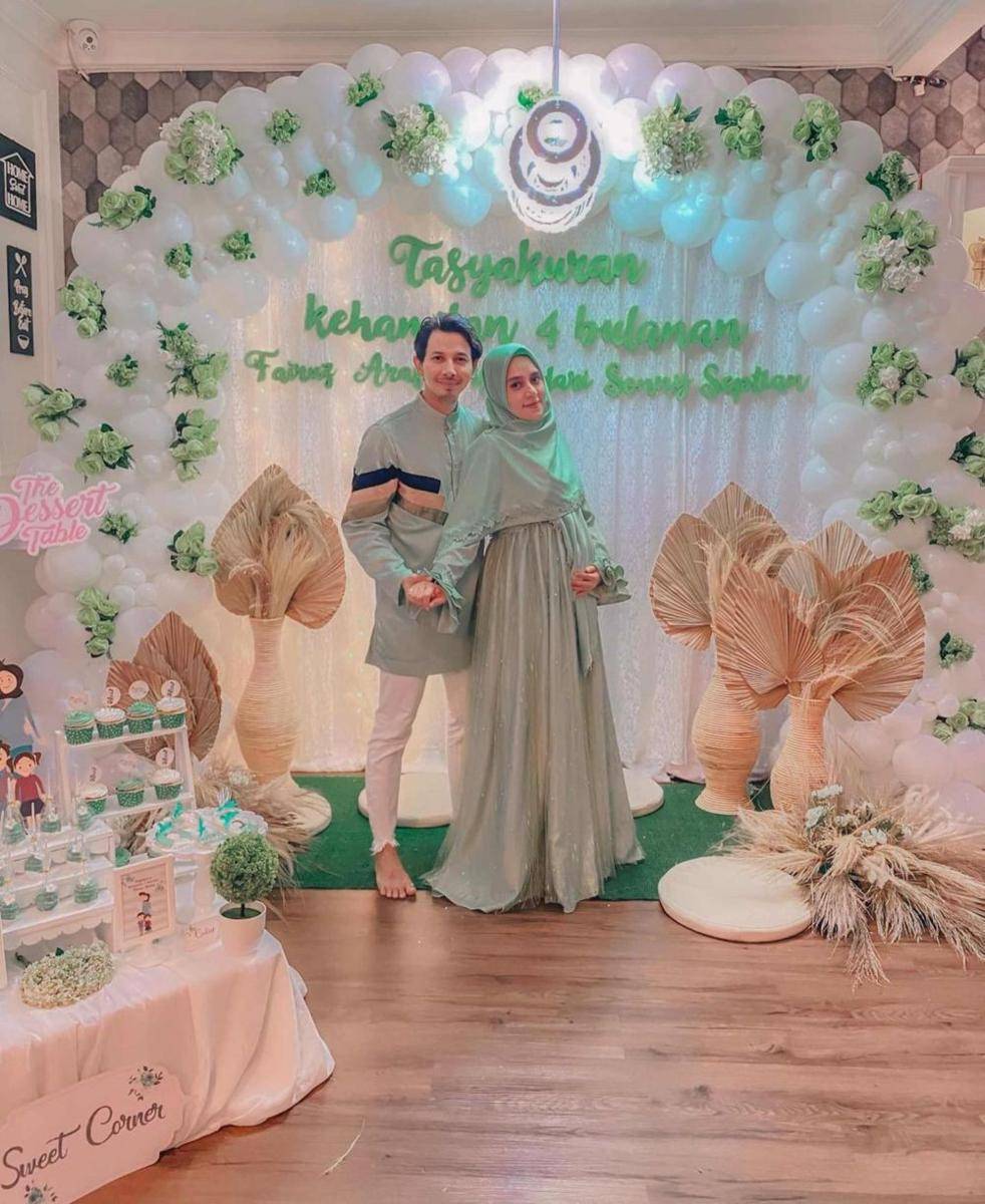 Tasyakuran 4 bulanan kehamilan Fairuz Arafiq (Instagram.com/fairuzarafiq/)