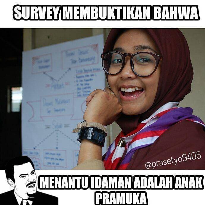 meme anak Pramuka (instagram.com/pramukagantengcantik)