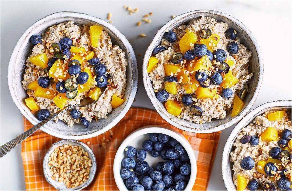 Ginger and blueberry overnight oats (realfood.tesco.com)