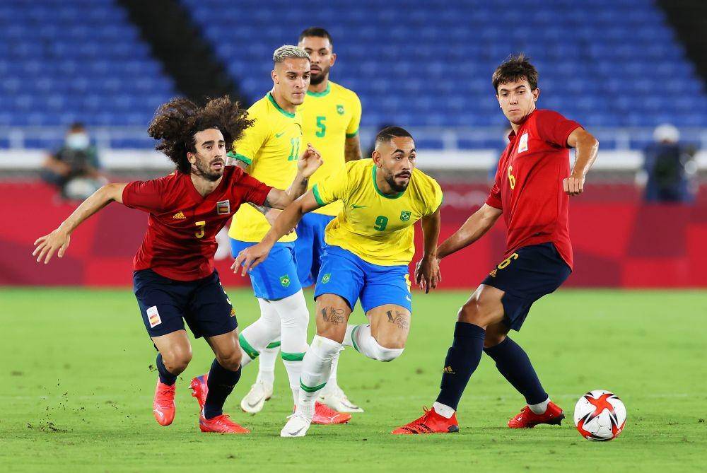 Brasil vs Spanyol. (twitter.com/SeFutbol)