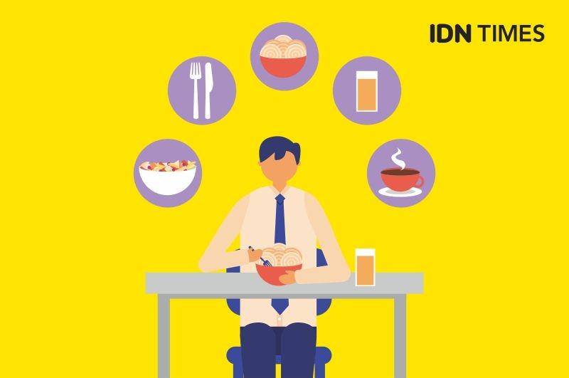 ilustrasi makan (IDN Times/Mardya Shakti)