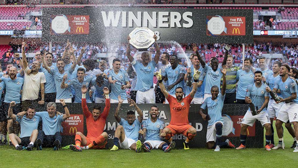 potret Manchester CIty saat menjuarai Community Shield 2018 (thefa.com)