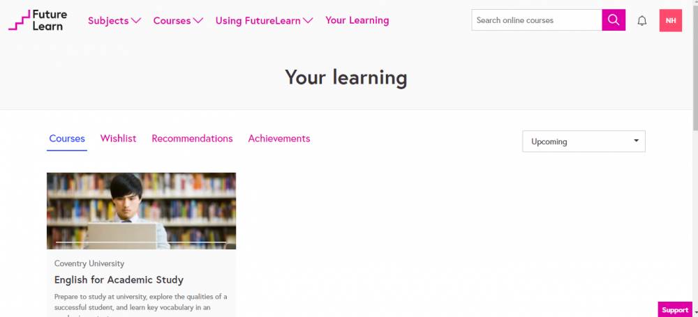 tampilan website futurelearn (dok.pribadi)