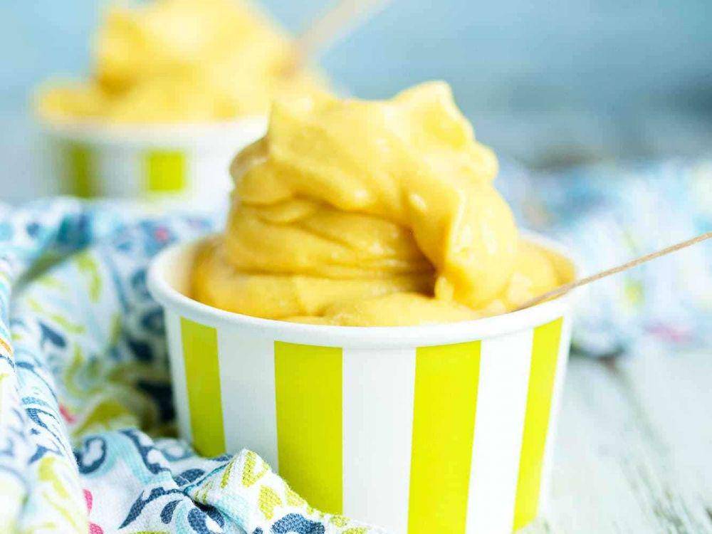 Mango ice cream (happyhealthymama.com)