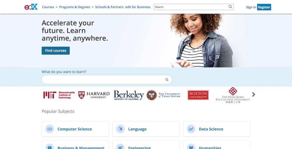 Tampilan Website edX (Classcentral.com)