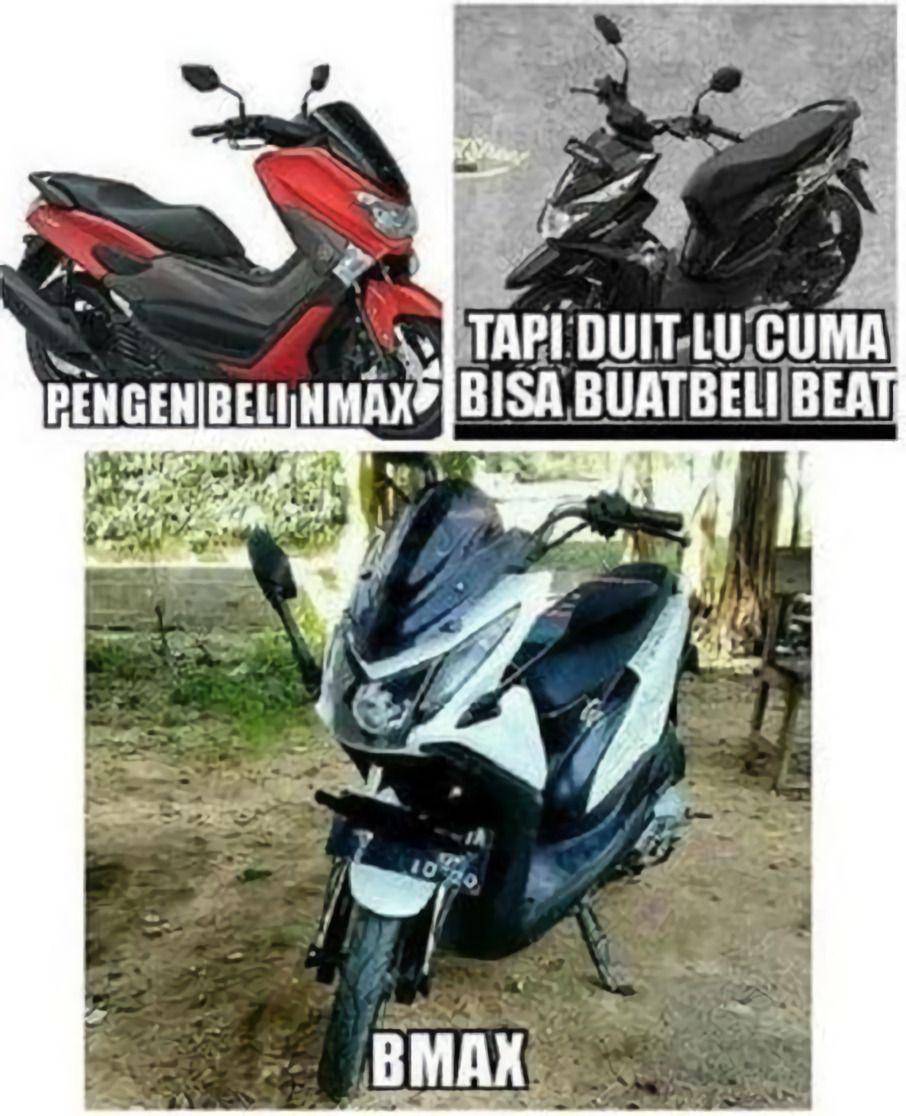 meme motor matic vs motor gede (facebook.com/kementrianhumorindonesia)