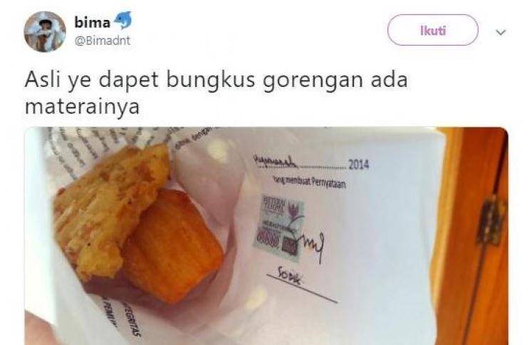 momen kocak beli gorengan (twitter.com/bimadnt)