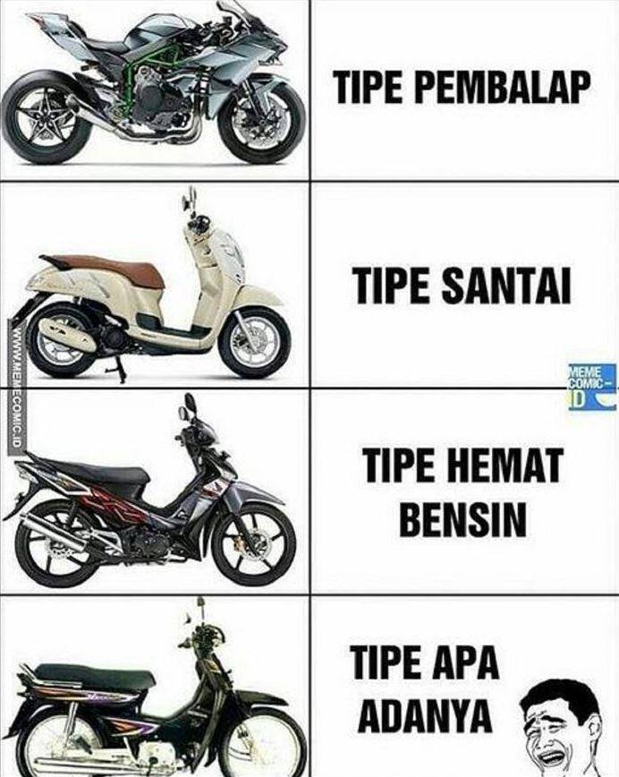 meme motor matic vs motor gede (instagram.com/memecomic.id)