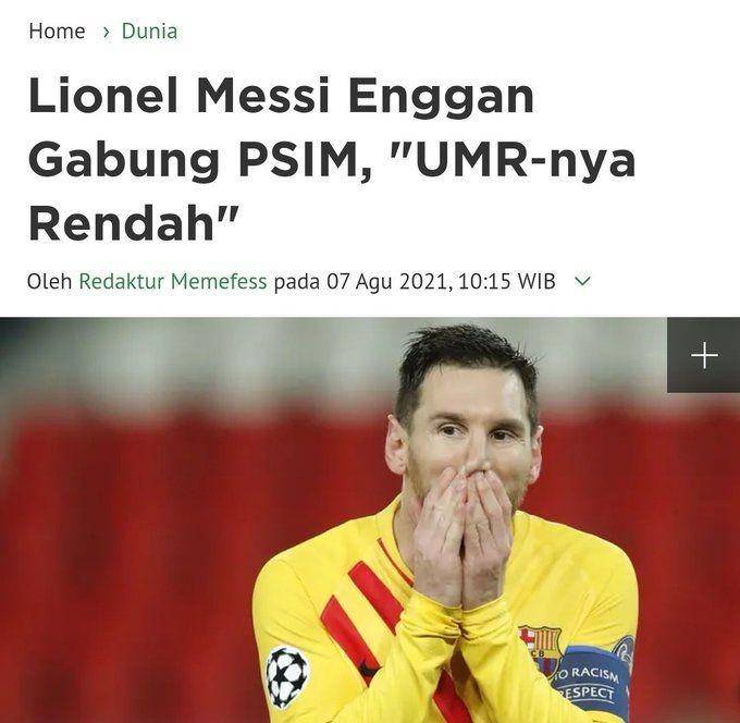 foto editan Lionel Messi pindah ke Indonesia (twitter.com/poljokesid)
