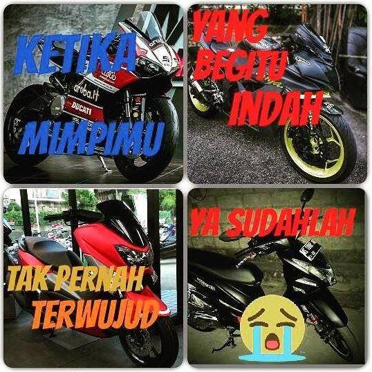 meme motor matic vs motor gede (facebook.com/kementrianhumorindonesia)