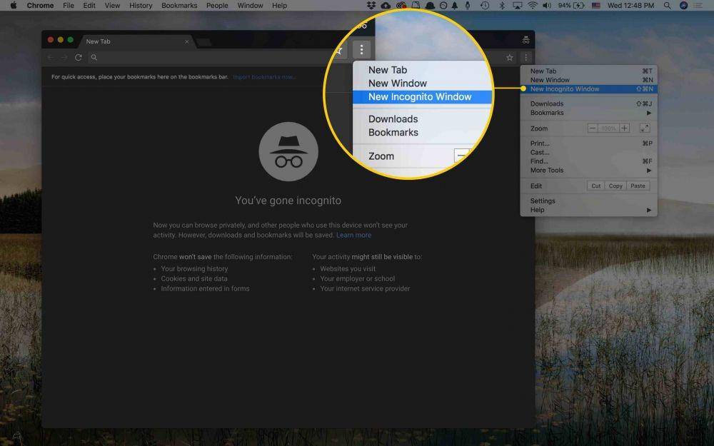 incognito mode pada Chrome di Mac (lifewire.com)