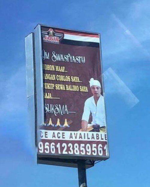 spanduk dikira nyaleg (twitter.com/sudana_putra)