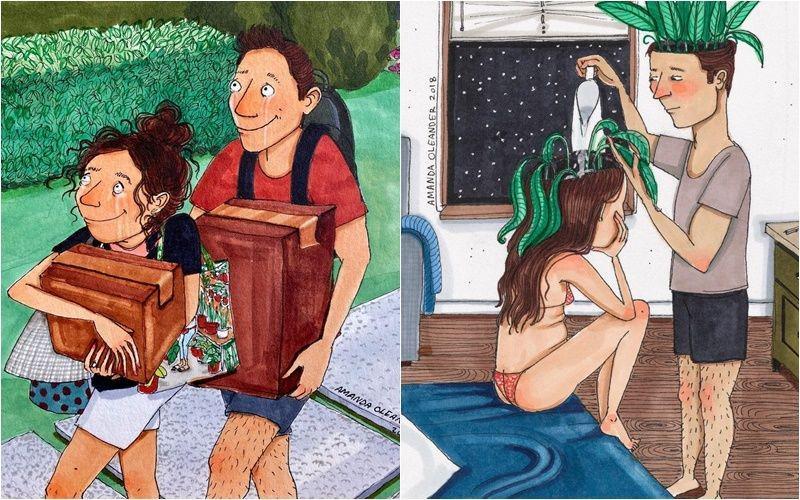 10 Ilustrasi Suka Duka Pasutri yang Mulai Tinggal Bersama
