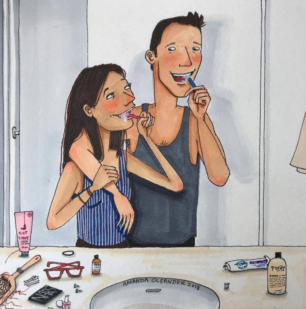 ilustrasi suka duka pasutri yang baru pindahan rumah (instagram.com/amandaoleander)
