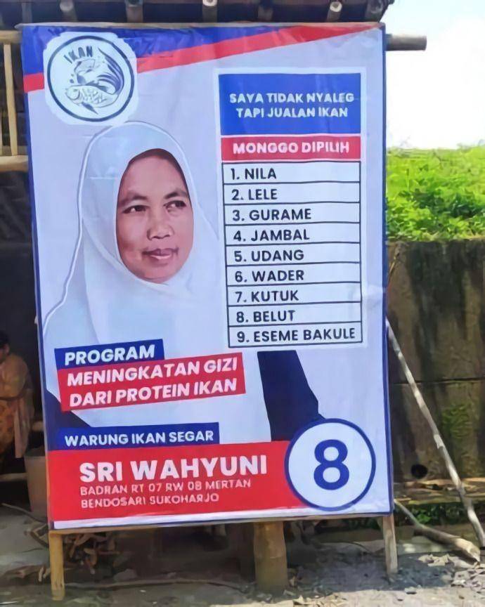 spanduk dikira nyaleg (instagram.com/infocegatansukoharjo)