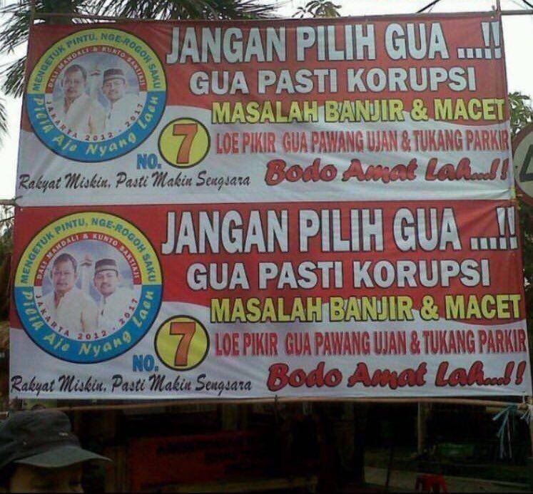 spanduk dikira nyaleg (twitter.com/ahmadmukmal_)