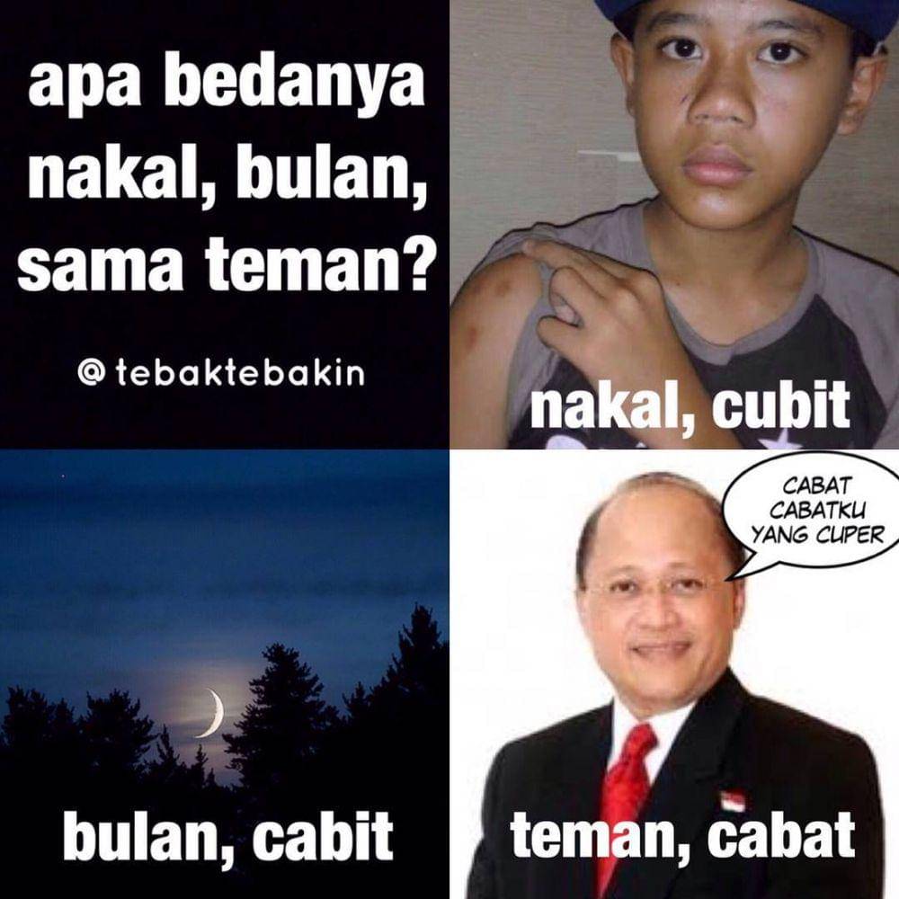 potret orang bercanda (instagram.com/tebaktebakin)
