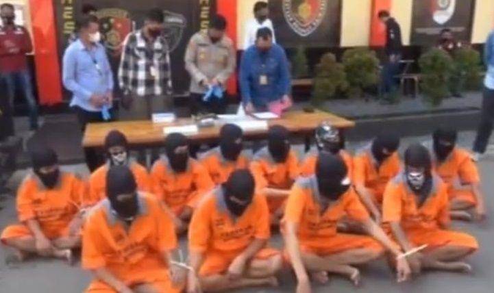 para tersangka penyiksaan tahanan Polres OKI (IDN Times/istimewa)