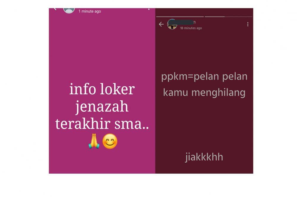 Dari Galau PPKM hingga Cari Loker, 10 Story WhatsApp Paling Kocak