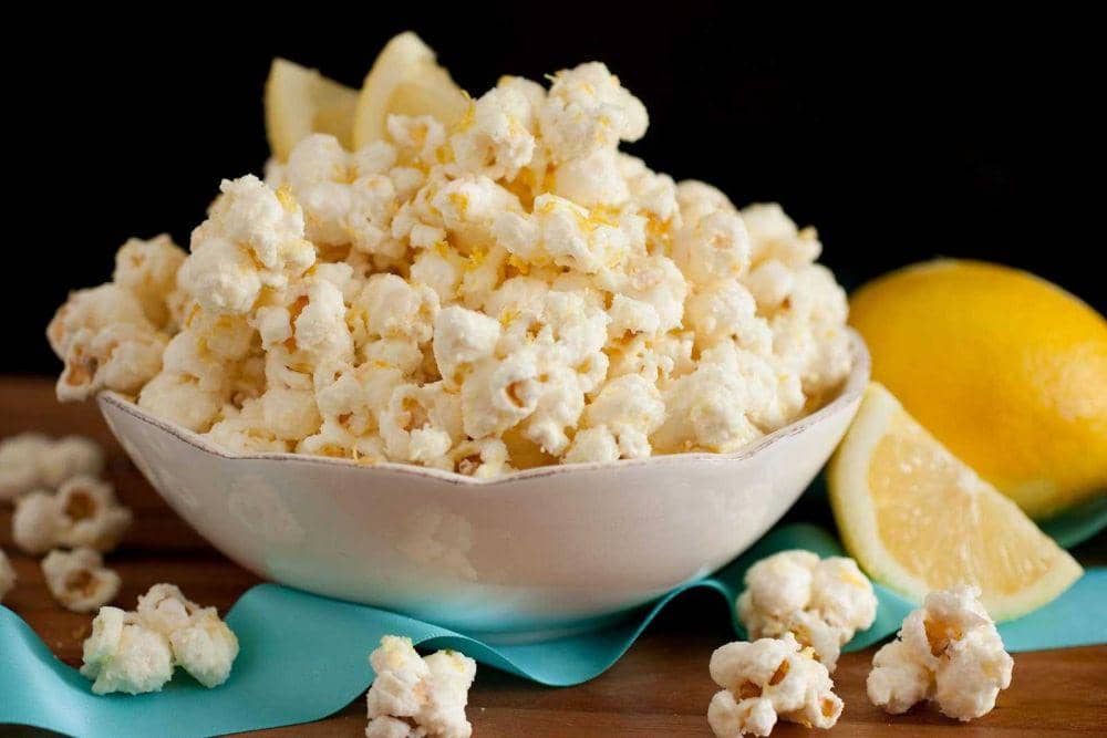 White chocolate and lemon popcorn (cookingclassy.com)