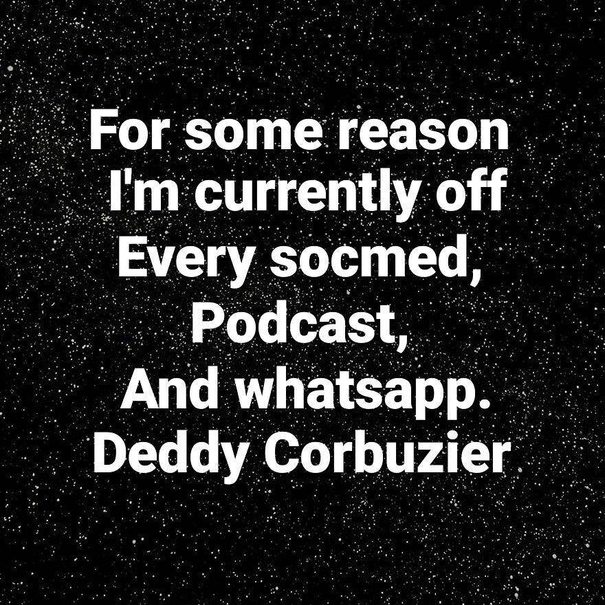Pengumuman Deddy Corbuizer akan tutup akun medsos. (instagram.com/mastercorbuzier)