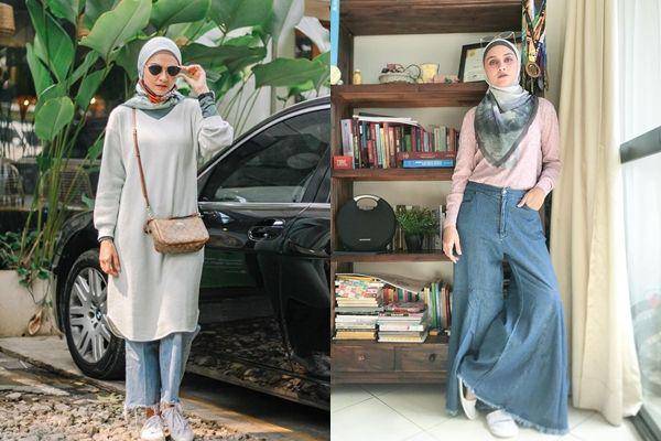 Bawahan celana jeans ala Zeezee Shahab (instagram.com/zeezeeshahab)